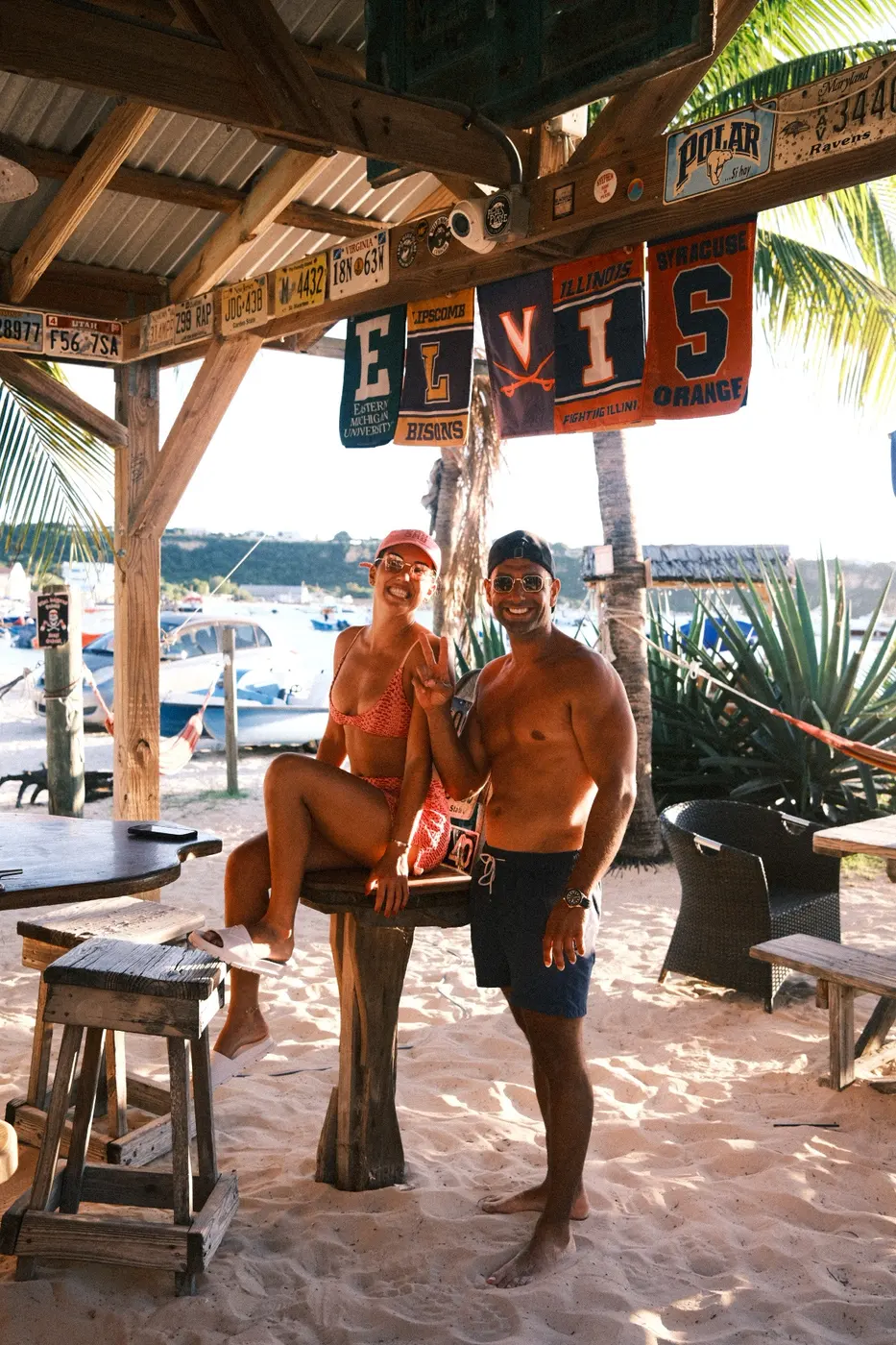 Ellie at Elvis' Beach Bar, Rendezvous Bay